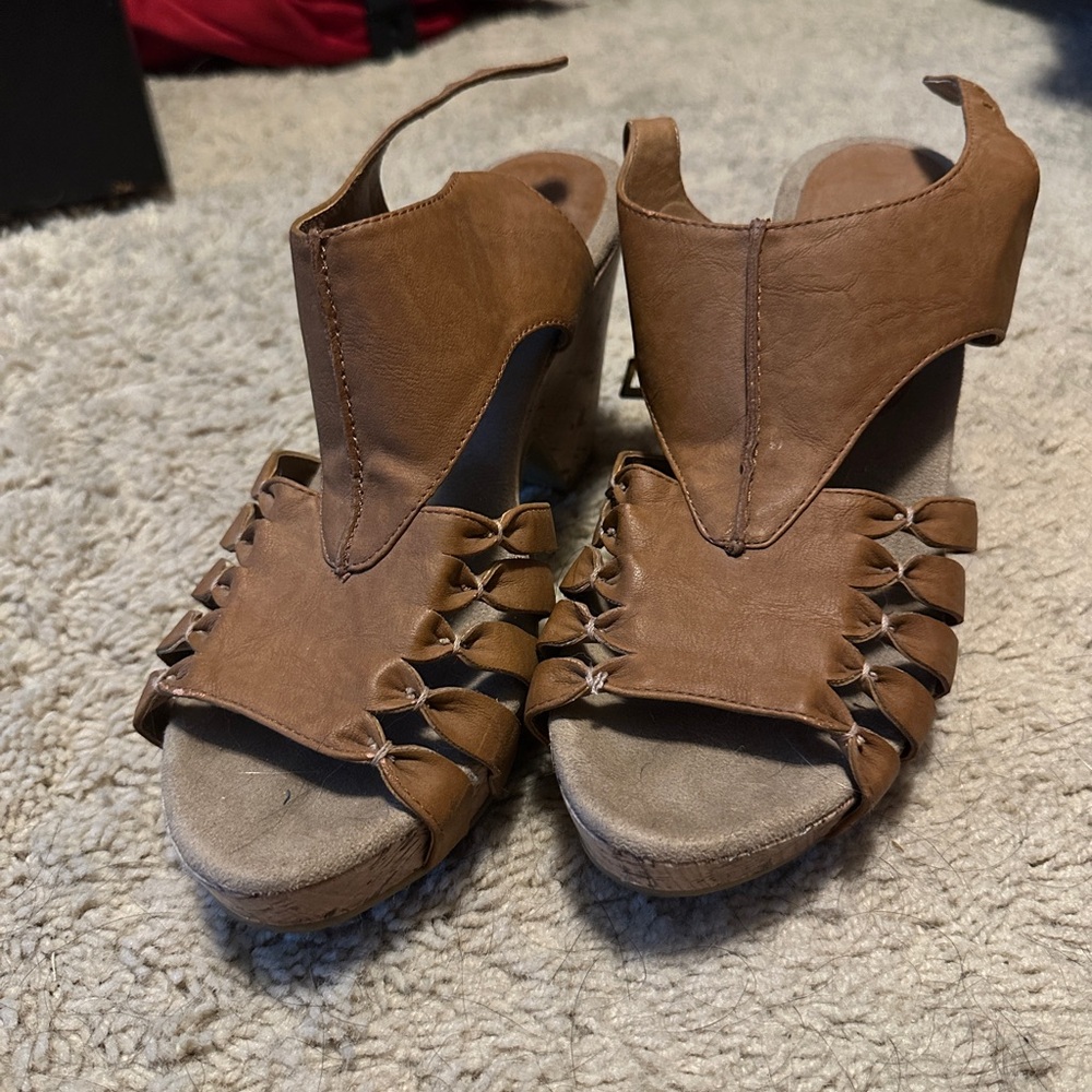 Ruff Hewn Brown Leather Women's Sandals